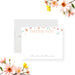 Floral thank you card featuring soft pastel flowers, personalized stationery suitable for women or spring celebrations.-front