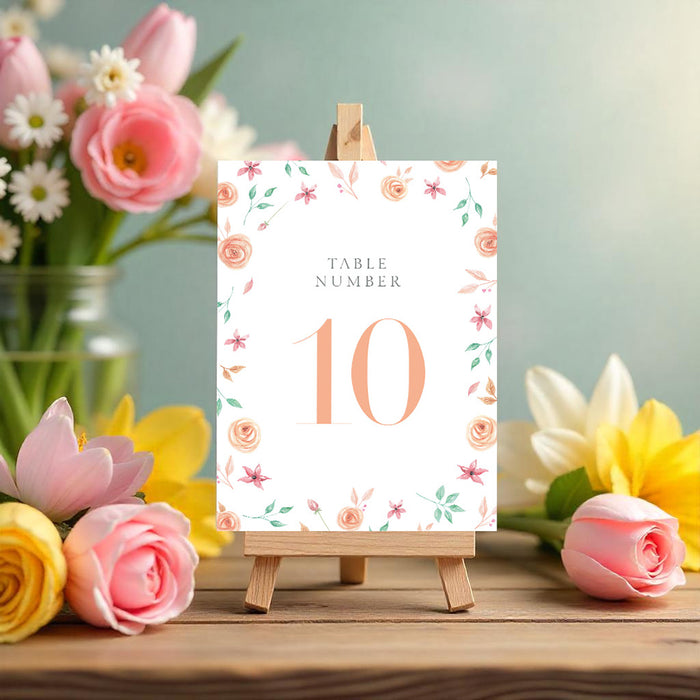 Spring Brunch Invitation Soft Pastel Floral Card