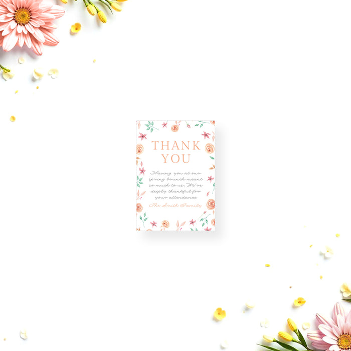 Spring Brunch Invitation Soft Pastel Floral Card