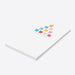 personalized Christmas notepad with a colorful sticky note Christmas tree with festive holiday words and modern office theme-side