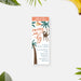 Jungle birthday ticket invitation featuring a playful monkey, palm trees, and bananas in a tropical admit one party design.