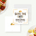 Taco-themed birthday save the date card with a taco illustration, rustic western-style text, and personalized party details-front-back