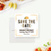Taco-themed birthday save the date card with a taco illustration, rustic western-style text, and personalized party details-front
