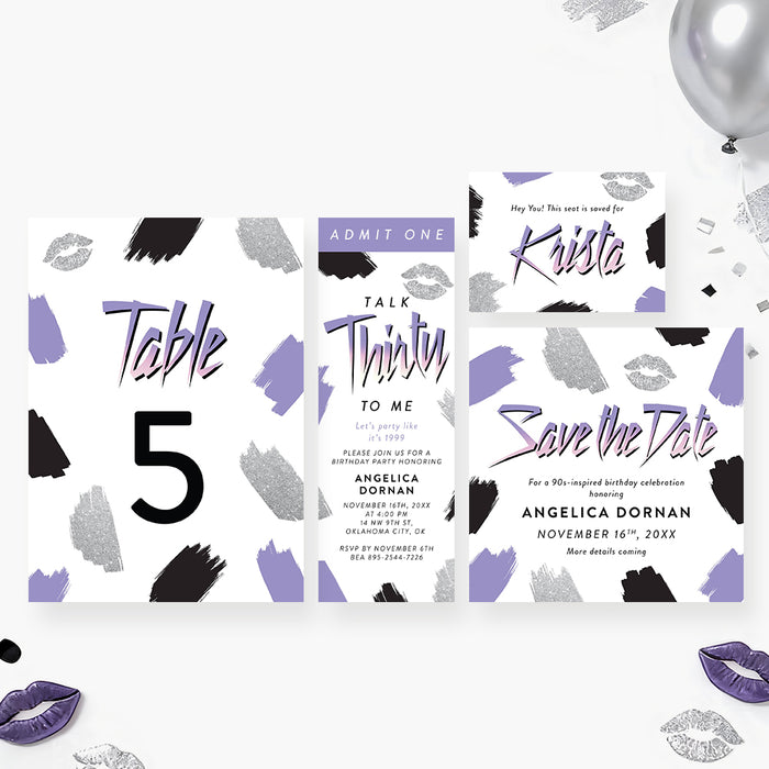 Talk Thirty to Me 30th Birthday Party Invitation for Women
