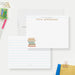 Teacher personalized note cards featuring a stack of books