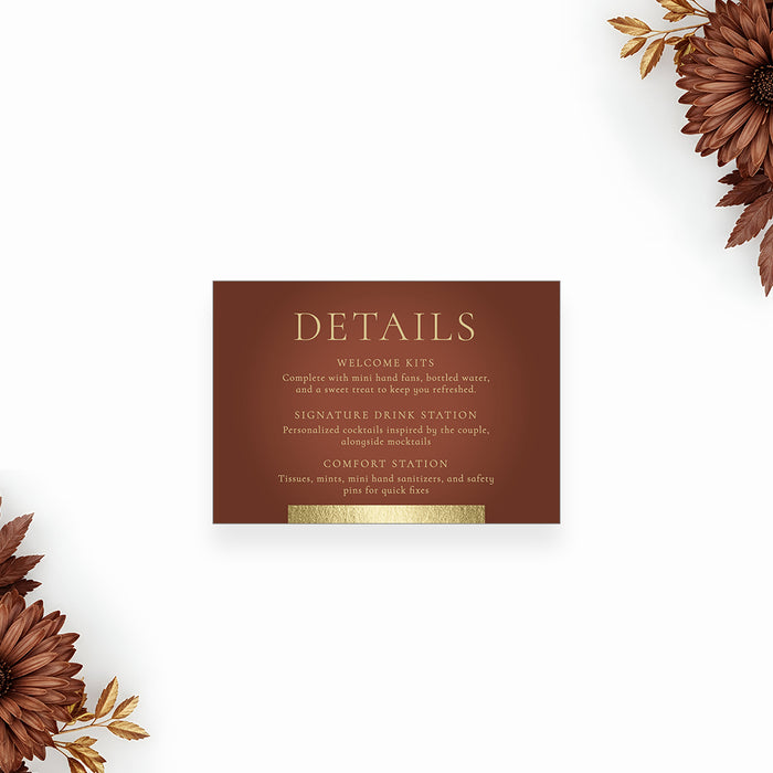 Terracotta Wedding Invitation Elegant Fall Design