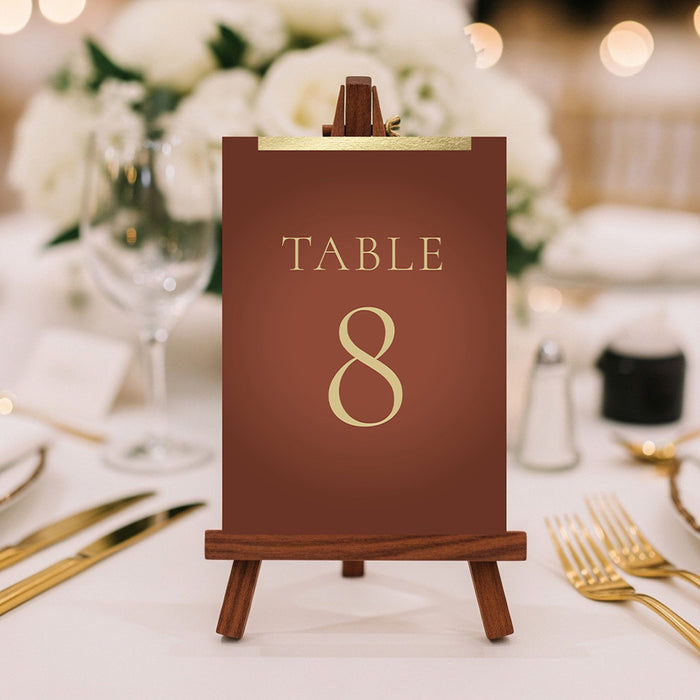 Terracotta Wedding Invitation Elegant Fall Design