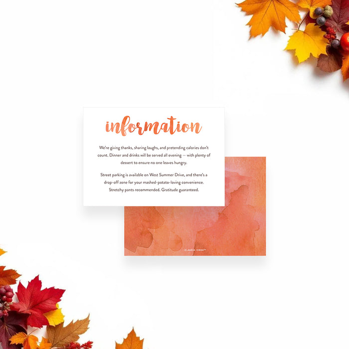 Thanksgiving Invitation Gobble Gobble Fall Dinner Party Card