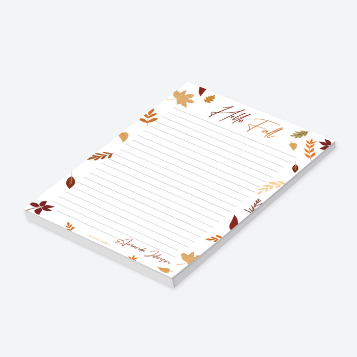 Thanksgiving notepad gift with cozy fall design and personalized details.