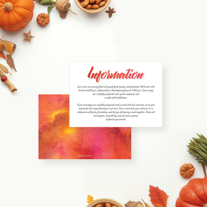 Thanksgiving Dinner Invitation Fall Feast Friendsgiving Party