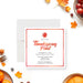 fall thanksgiving invitation with colorful autumn leaves dinner party invite-front