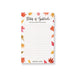 Thanksgiving notepad personalized with name, fall stationery with autumn leaves