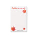 thanksgiving notepad with autumn maple leaf design, custom fall stationery writing pad
