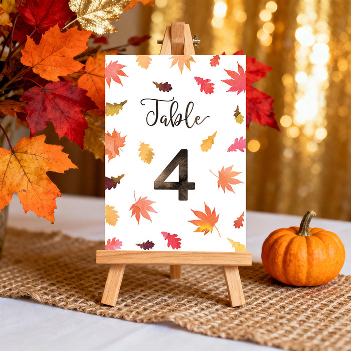 Thanksgiving Dinner Invitation Fall Leaves Family Party Invite