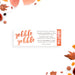 Thanksgiving ticket invitation with “Gobble Gobble” text in warm orange tones, personalized for fall gatherings.