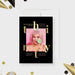 Thirty 30th birthday photo invitation with gold colored lettering and a large photo area on black.