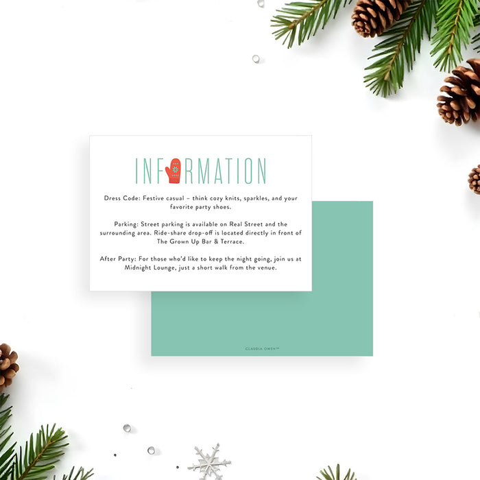 Toasty and Tipsy Holiday Party Invitation Winter Cocktail Christmas Invite