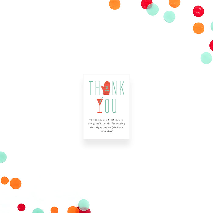 Toasty and Tipsy Holiday Party Invitation Winter Cocktail Christmas Invite