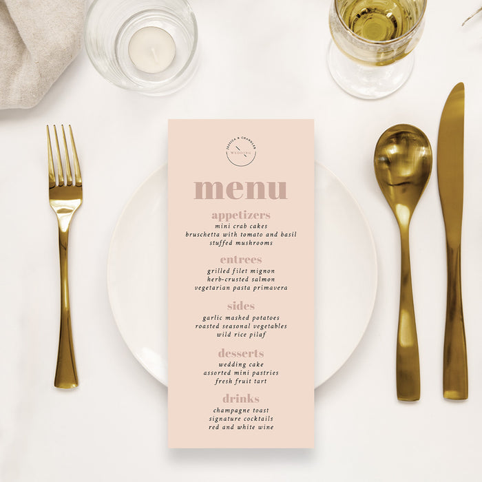 Modern Wedding Invitation Card in Warm Beige, Soft Taupe Invitations for Wedding Couple Shower Celebration