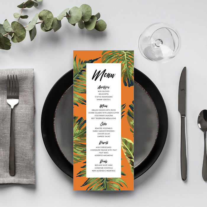 Tropical Bachelorette Party Invitation with Botanical Leaf Design
