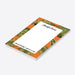 Personalized notepad with an orange background and green leaves, perfect as custom bachelorette party favors or tropical-themed gifts.-side