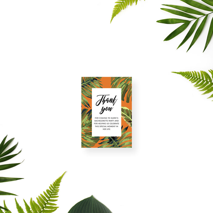 Tropical Bachelorette Party Invitation with Botanical Leaf Design