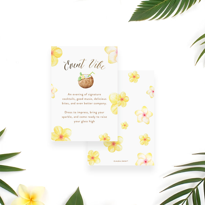 Tropical Cocktail Party Invitation Floral Summer Birthday Invite