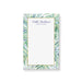 Personalized notepad featuring watercolor palm leaf design, a sophisticated stationery gift for tropical-themed birthday parties.