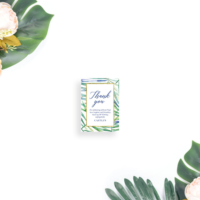 Tropical Cocktail Party Invitation Botanical Birthday Card