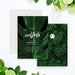 modern tropical birthday invitation featuring a lush green monstera leaf for garden cocktail parties and summer events-front-back