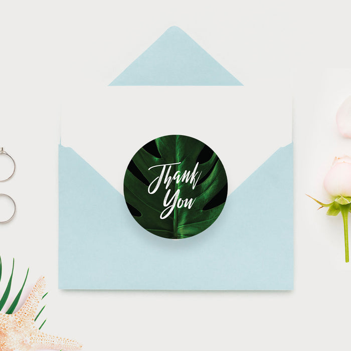 Cocktail Party Birthday Invitation Tropical Monstera Leaf