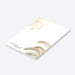 personalized tropical notepad with elegant gold palm frond illustrations and custom name for beach and destination wedding gifts-side