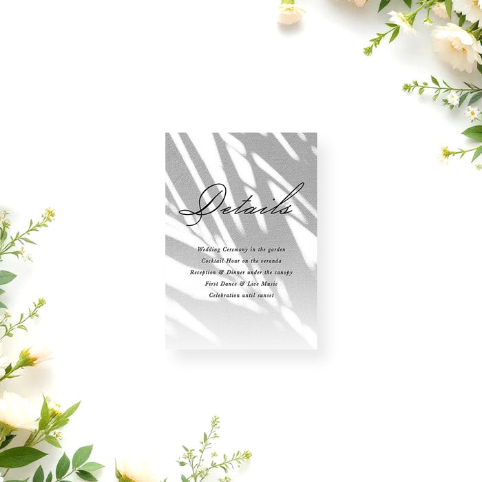 Tropical Palm Wedding Invitation Garden Party Card