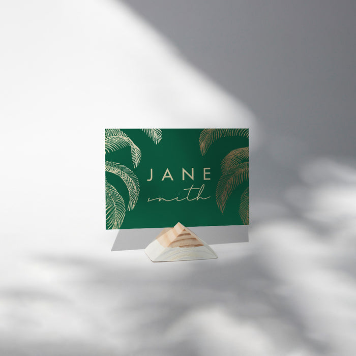 Tropical Palm Leaf Wedding Invitation Green Summer