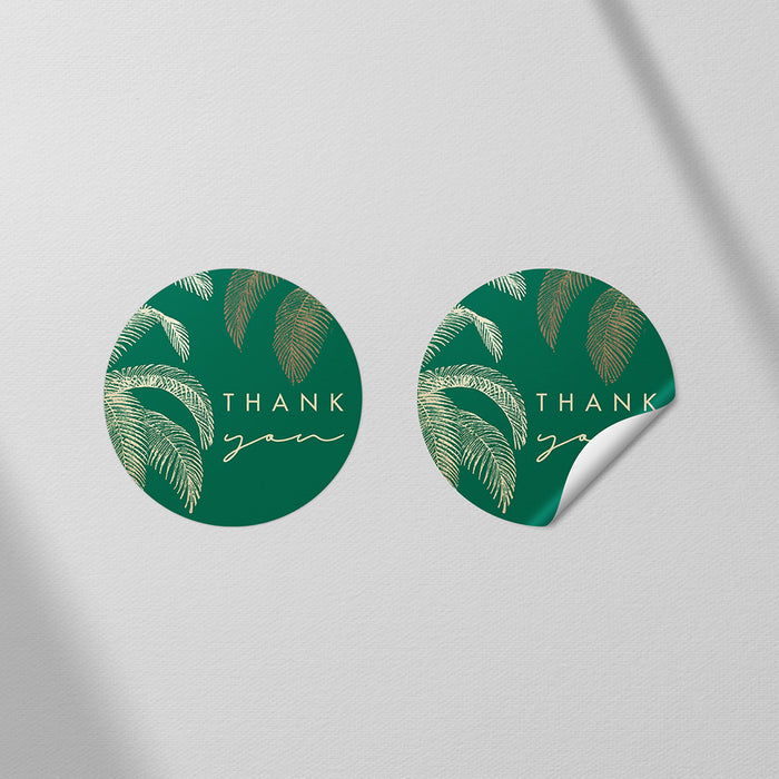 Tropical Palm Leaf Wedding Invitation Green Summer