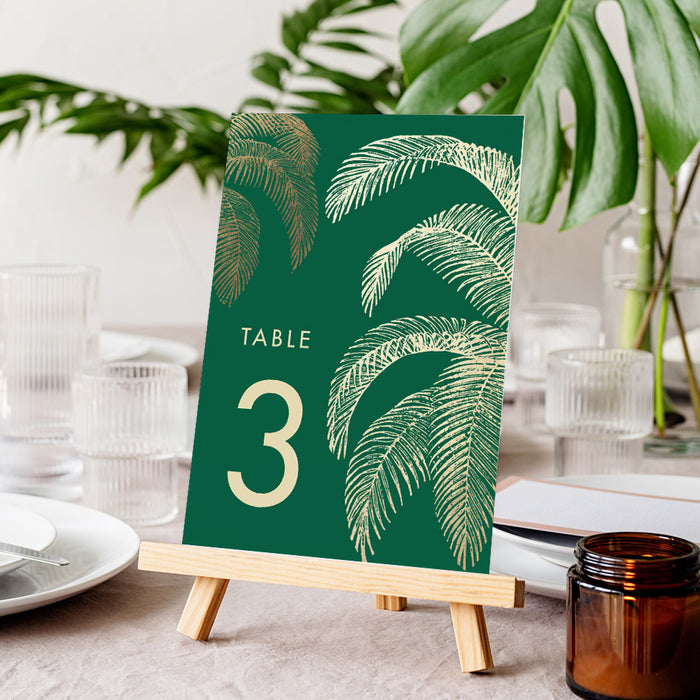 Tropical Palm Leaf Wedding Invitation Green Summer