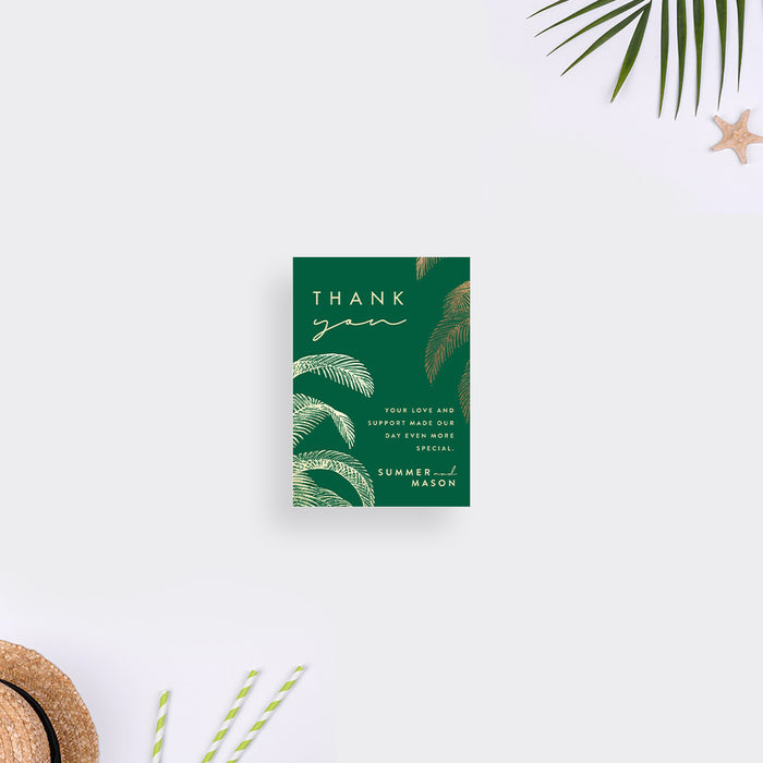 Tropical Palm Leaf Wedding Invitation Green Summer
