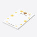 Tropical personalized notepad with floral design and coconut theme perfect for summer party favors and gifts-side