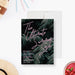 tropical birthday invitation with dark palm leaf background and pink typography for beach parties and summer events-front