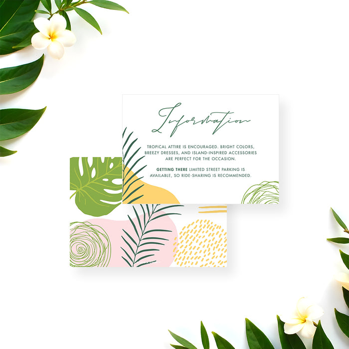 Bachelorette Party Invitation Tropical Botanical Design