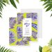 Tropical birthday invitation featuring a botanical leaves design for 30th, 40th, or 50th birthday parties.-front-back