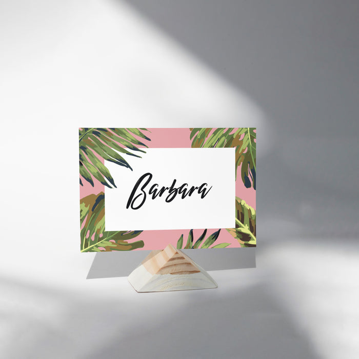 Tropical Wedding Invitation Greenery Palm Leaf Design