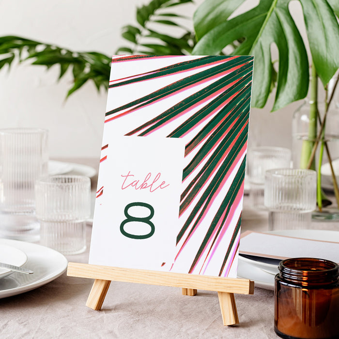 Tropical Wedding Invitation Modern Palm Leaf Card