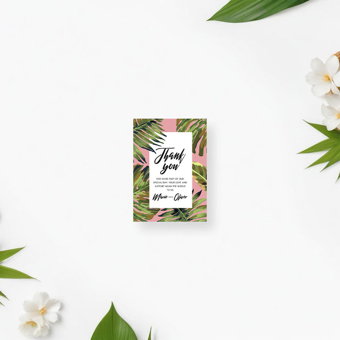 Tropical Wedding Invitation Greenery Palm Leaf Design
