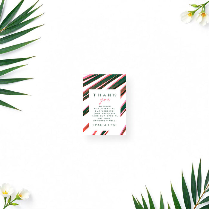 Tropical Wedding Invitation Modern Palm Leaf Card