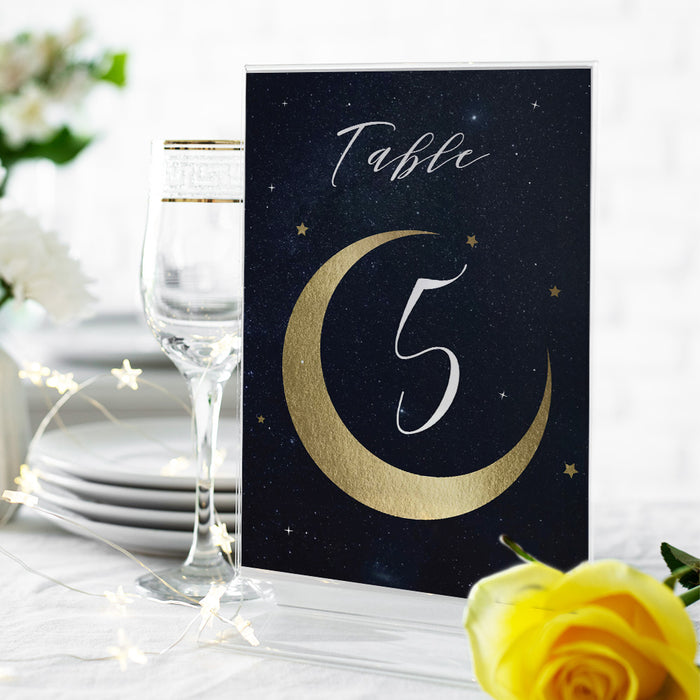 Two the Moon and Back Birthday Party Invitation for Kids, Moon and Stars 2nd Birthday Invites, Celestial Themed Invitation Card