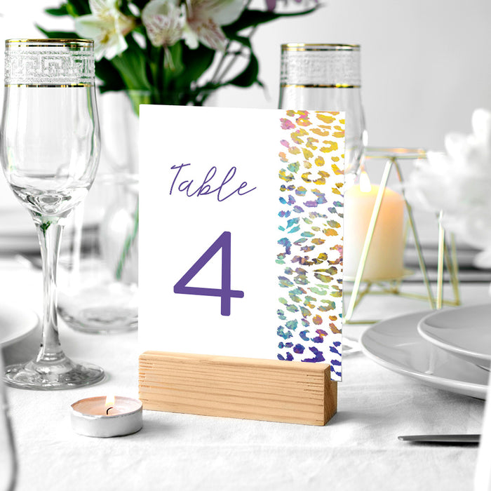 Two Wild Kids Birthday Invitation Colorful Leopard Print