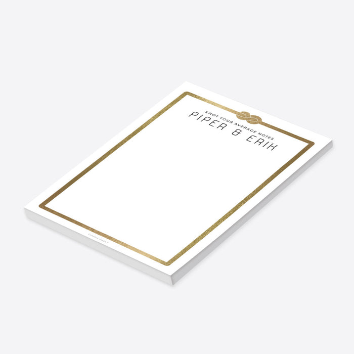 Personalized wedding notepad knot design engagement gift stationery-side