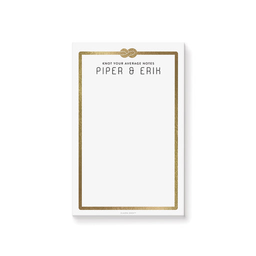 Personalized wedding notepad knot design engagement gift stationery