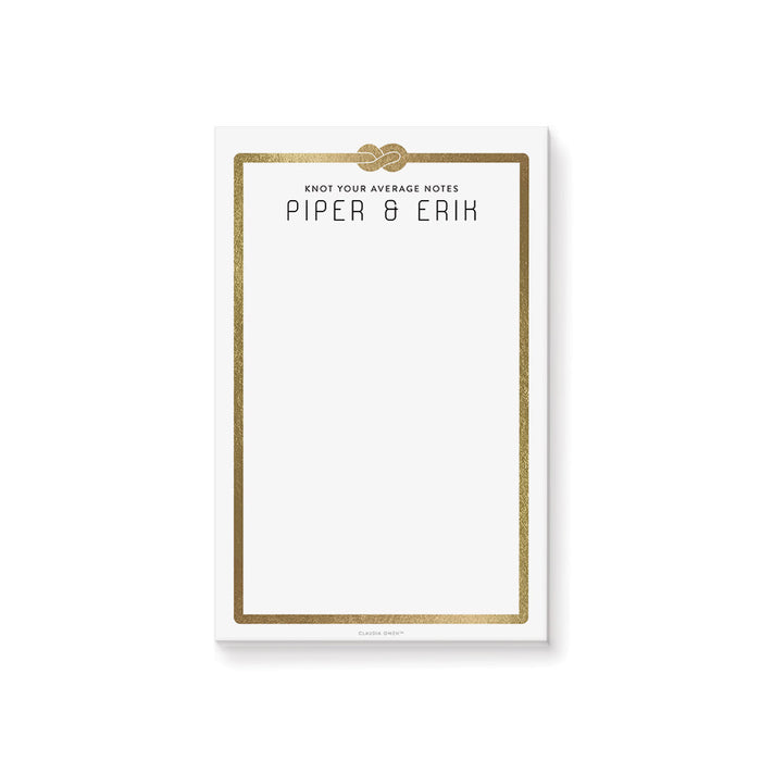 Personalized wedding notepad knot design engagement gift stationery